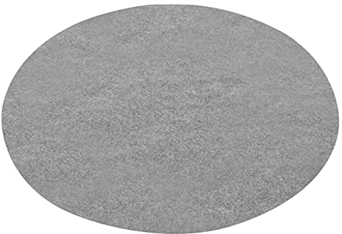 vidaXL Kunstrasen mit Noppen UV-beständig Rasenteppich Outdoor Teppich Poolunterlage Kunstrasenteppich Garten Balkon Terasse Durchm. 130cm Grau Rund