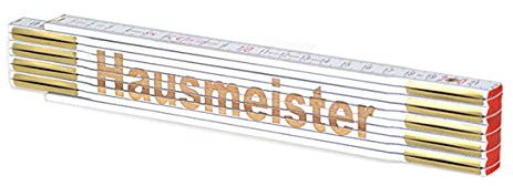 Zollstock mit Namens-Gravur zum auswählen - personalisiert - Lasergravur - Geschenk - Mann - Vatertag - Geburtstag -, Zollstöcke:HAUSMEISTER