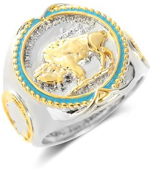 Buffalo Nickel Rings for Men - Indian Chief, Viking Bull, Retro Buffalo Totem - Honoring The American West Alloy Coin Rings, Animal Jewelry for Husband (7)
