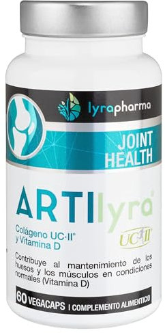 Collagène Artilyra UC II avec vitamine D pour le soin des os - Collagène et vitamine D pour le bon fonctionnement des muscles - 60 capsules végétales (2 mois)