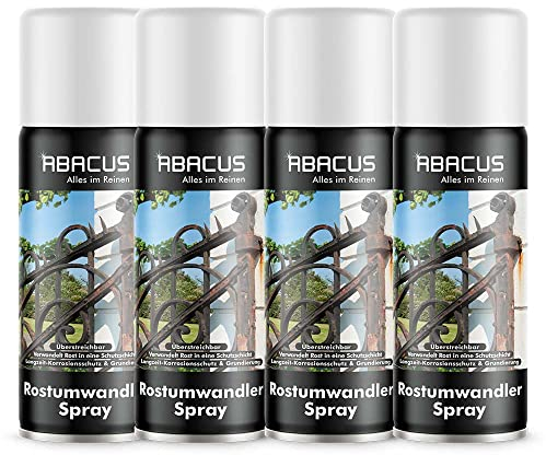 ABACUS® Rostumwandler-Spray, Rostentferner, Rostschutz-Spray – der Rostumwandler verwandelt Rost in eine schützende Grundierung Rostumwandler Spray 400 ml (7702.4)