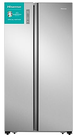 Hisense RS677N4ACC - Frigorífico Americano Dos Puertas, Eficiente Clase C, Capacidad 519 L, ALTO 178,6cm x ANCHO 91cm, Multi-Air Flow, Congelamiento Rápido, Cajón Frutas y Verduras, Color Inox