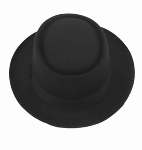 CLoxks Cowboyhüte Fedora Unisex Filz Herren Hut Mit Band Schwarz