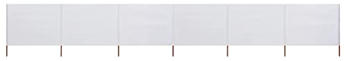 Rantry Windschutz, Strand-Windschutz für Camping, 6 Paneele, Sandweißer Stoff, 800 x 120 cm, Sichtschutz und Schutzschirme