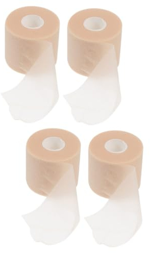 KOMBIUDA 4 Rollen Sportverband Sportliches Handgelenkband Sportband vorwickeln Fußballband weightlifting tape elastische bandage uhrenarmbänder stoßfeste Sportbänder Sportschwammband Khaki