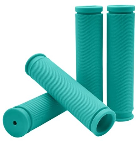 TIKBRO Puños de Manillar para Bicicleta Cómodos, Antideslizantes, 2 Pares de Goma para MTB y BMX