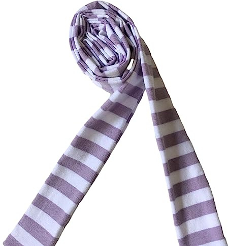 Maxtonser Sciarpa da donna cool, a righe, lunga, lavorata a maglia, alla moda, unisex, da strada, casual, foulard, a righe sottili lunghe, viola., 4x180CM