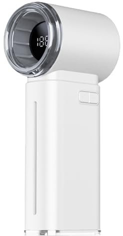 Ventilador portátil Handheld, Turbo Handheld Fan | Ventilador personal portátil recargable de turbo ajustable - Herramienta de enfriamiento personal con pantalla digital para viajes, caminata de campa