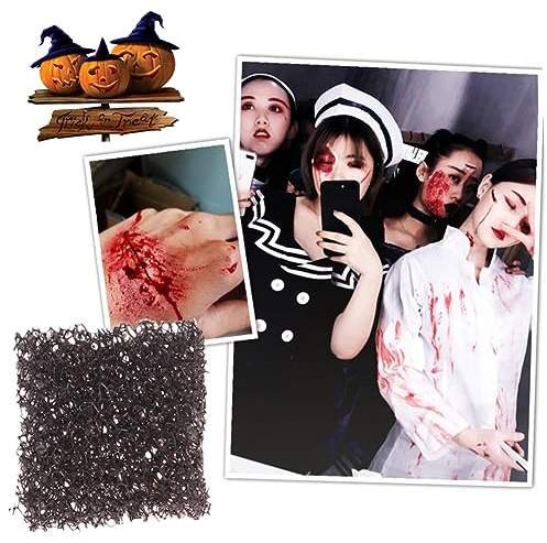 Vaguelly Halloween Make Up Schwamm mit Großen Poren Spezialeffekt Wundschwamm für Realistische Narben Sicherer Schminkschwamm für Horror und Halloween Party Requisiten