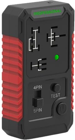 Relaistester – Kfz-Schaltkreisfinder zur Verzögerungserkennung, tragbares Kfz-Diagnosegerät | Fahrzeugschalter- und Relaistester | USB-Typ-C-Stromversorgung | für Motorbatterie Spannung Strom Anhänger