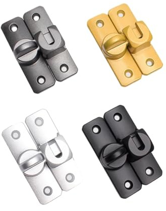 Barn Door Lock 6 Pcs Sliding Door Locks, Suitable for Roller Shutters, Wine Cabinets, Wardrobes, Etc.(Gold)