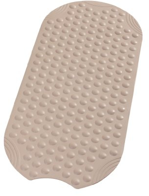 RIDDER Wanneneinlage, Badematte, Badewanneneinlage ca. 38x89 cm, Tecno, beige | Allergikerfreundlich | Made in Germany | Nachhaltig | Recyclebar | Waschbar | PVC-frei | Massageeffekt