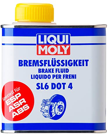 LIQUI MOLY Bremsflüssigkeit SL6 DOT 4 | 500 ml | Bremsflüssigkeit | Art.-Nr.: 3086, farblos