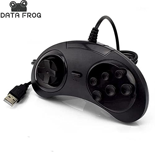 Data Frog Per SEGA USB Classic Gamepad 6 Pulsanti USB Gaming Joystick Holder per PC MAC Mega Drive Controller