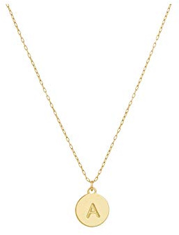 kate spade new york Initial Mini Pendant, A Gold, One Size