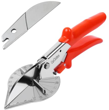 CarClothes Miter Snips-Professional Multi Angle Miter Shears Cutter(orange),With a Replacement Blade,Electrician Tools Miter snips,Accurately Adjusted 45 To 135 degrees,Cutting Soft Wood,Plastic,PVC