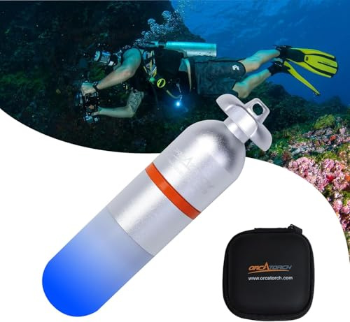 ORCATORCH SD01Pro Mini lumière stroboscopique de signalisation de plongée sous-marine avec batterie AAA, pour plongée sous-marine de 150 m
