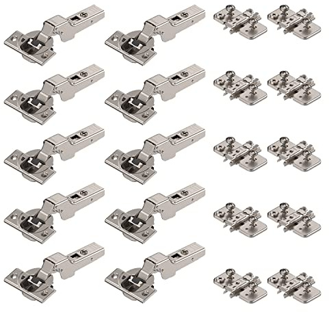 siwitec Blum CLIP top 110° Scharnier Anschr BLUMOTION vernickelt Mitte 10er | CLIP-Mechanismus für werkzeuglose Montage, stufenlose 3-dimensionale Fronteinstellung