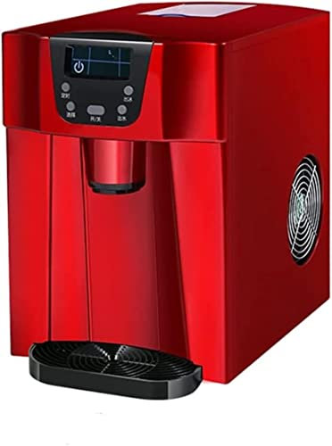 UZOURI Máquina de Hielo de encimera 2 en 1 con dispensador de Agua Incorporado, Produce 15klg de Hielo en 24 Horas, Lista en 6 Minutos, con Panel de Control LCD, máquina de Cubitos de Hielo portáti
