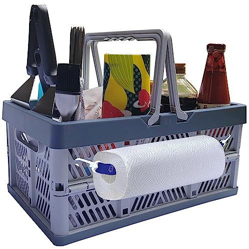 Rilltowpe BBQ Sauce&Tools Storage Basket it more convenient for you to carry barbecue sauce tools outdoors, on the beach, and on barbecues, and it is easier to store barbecue sauce tools.