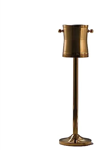 GRFIT Eiseimer Eiskübel-Getränkekühler mit Ständer for Partys, Eiskübel und Ständer-Set aus Edelstahl, for Bier, Wein, Champagner und mehr Eiskübel Sektkühler