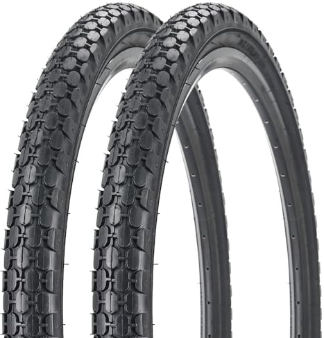 2er-Pack 26 Zoll Fahrradreifen Set 26x2,125 Zoll Faltbare Ersatzreifen für Beach Cruiser Fahrrad Stadtfahrrad Pendler Rennrad