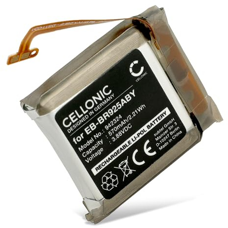 CELLONIC Akku kompatibel mit Samsung Galaxy Watch 5 Pro, EB-BR925ABY | (570mAh -3.88V-Lithium-Polymer) für Samsung GH43-05116A