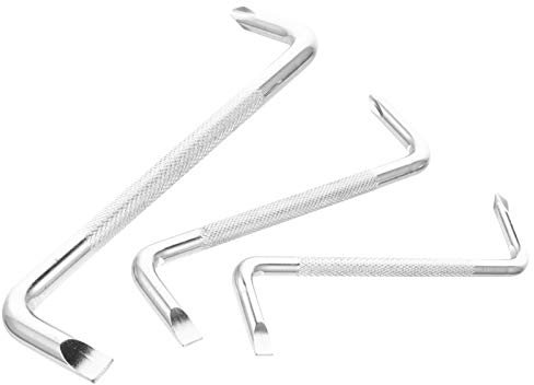 Lot de 3 Micro-tournevis Coudés à 90 Degrés, Acier Argenté