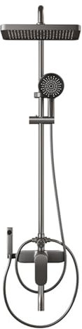 BiaoTeng Colonne de Douche et Bain avec Robinetterie, Colonne de Douche Fixation Murale Réglable, Set de Douche avec Mitigeur Système de Douche Gris