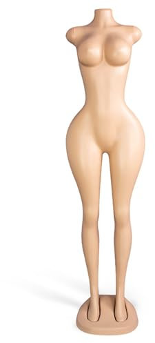 Schneiderpuppe Großer Weiblicher Schaufensterpuppen-Kleiderform-Körper-Ganzkörper-Kleiderbügel, Torso-Körperpuppen-Ersatzständer für Ausstellungskleidung, Dummy-Torso-Kleidungsmodell ( Color : No hand