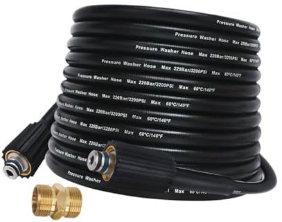 Colcolo Tubo Flessibile di Ricambio ad Alta Pressione M22 Filettatura Femmina Facile da installare Tubo Flessibile di prolunga 220 Bar 3200 PSI per Lavaggio, 10 Milioni