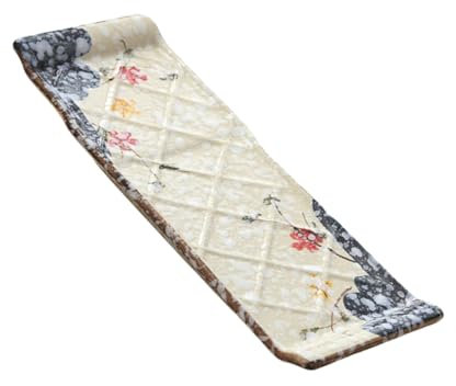 PRETYZOOM Plato de Sushi de Cerámica con Forma de Cuenco Japonés con Diseño de de Nieve Fácil de Limpiar para El Hogar Y El Restaurante