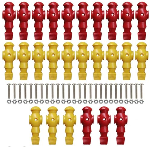 Qkbuza Juego de jugador de fútbol, estatua de hombre de futbolín, figura de jugador de juegos de fútbol, 26 componentes de futbolín, accesorios de máquina de fútbol para bastón de fútbol de 5/8