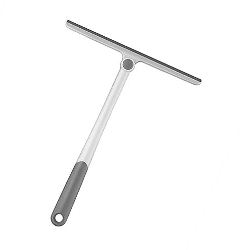 Healeved Glass Wiper and Window Cleaning Tool Household Squeegee with Rotatable Single-sided Blade Grey for Car and Home Glass Surfaces