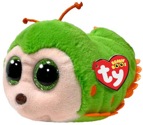 TY Beanie Boos – Pilar die Raupe mit großen und glitzernden grünen Augen, das Plüschtier mit großen glitzernden Augen – 15 cm – T37375