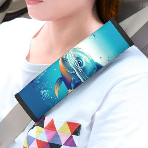 QMNSEHF 2 cuscinetti per cinture di sicurezza per auto, universali, copertura per cintura di sicurezza subacquea, imbottiture per cinture di sicurezza, accessori interni auto