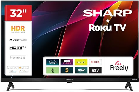 Sharp 32-inch HD Ready Roku Smart TV 32HD2325K | HDR10, HDMI ARC, Freely included, HD Series