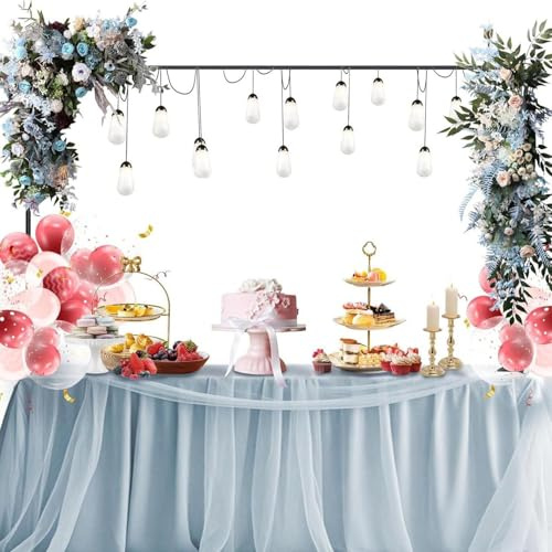 Support d'arche de table avec pinces - Cadre de barre réglable au-dessus de la table, structure de serrage sûre | Présentoir de fête de mariage événementiel, restauration-dessert-buffet de bricolage