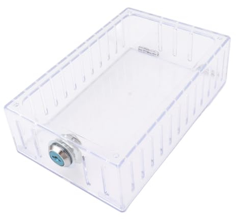 OVAQUIXI Large Thermostat Clear Cover, Control Energy Cost Temperature Stability Safety Lock Thermostat Lock Box Premium Acrylic for On Wall