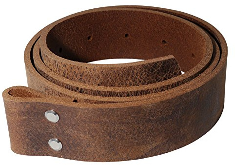 Wolfszeit Wechselgürtel Ivaldi aus braunem Büffelleder für Buckles in USED LOOK (WEA)