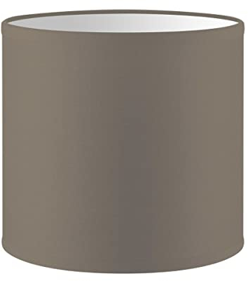 Home Sweet Home Moderno Paralume Bling | cilindro | 16/16/15cm | Tortora | Paralume in tessuto di cotone | per attacco E27 | testato RoHS | per lampada da parete, lampada da tavolo