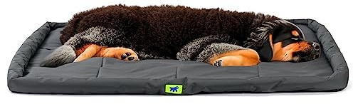 Ferplast Cuccia Cane Cuscino Cane Cane Taglia Grande Tessuto Antigraffio Lettino Cane Lavabile in Lavatrice a 30° Materassino Cane Impermeabile 122 x 76 x 5 cm.Nero
