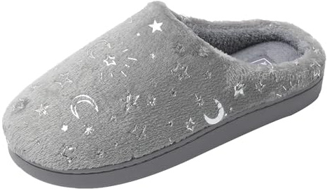 JOMIX Pantofole Donna Invernali Comode Ciabatte Ragazza Pelose Calde Ciabatte Donna Invernali da Casa Memory Foam Morbide MD7222 (Grigio, 41)