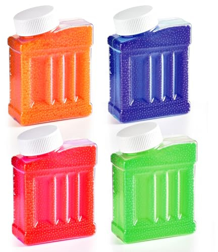 TANSAR Gel Ball Blaster Ammo Splat Refill (7-8 mm, 4 Bottles, 120,000 Pieces), Bullets for Gel Splatter Blaster Outdoor Shooting Game Ages 14+