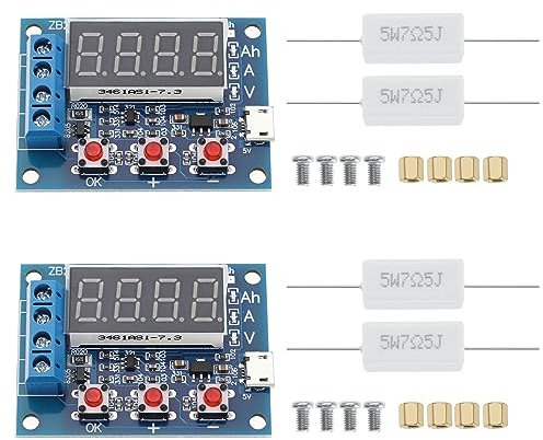 The Lord of the Tools 2 Sätze 1,2–12V Blei Säure Batterie Kapazitätsmessgerät, Entladungstester Analysator mit LED Anzeige Design Zum Testen der Batteriekapazität
