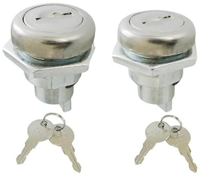 2 Pack Tool Box Locks with Keys - Replacement for Flush Mounted T Handle Tool Box - Secure and Convenient - Fits Ute - 5/8 Inch Lock Cylinder - Durable and Reliable - Easy Installation