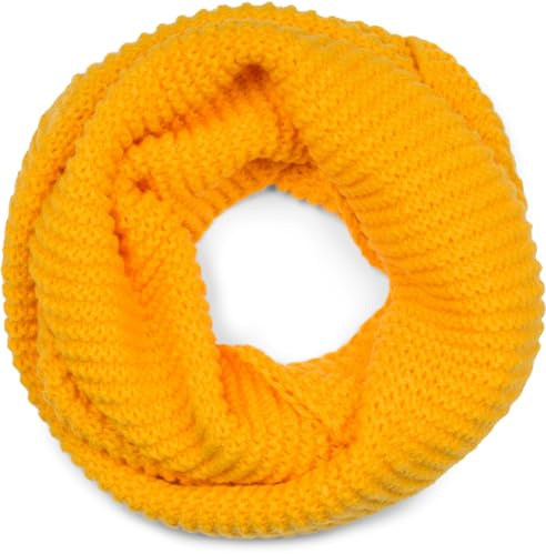 styleBREAKER Unisex Strick Loop Schal Wellen | 72x30 cm großer Rundschal, weiches wärmendes Gewebe für den Winter, 2-mal flexibel und eng um den Hals wickelbar.