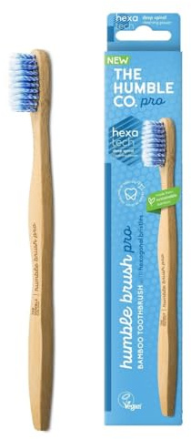 Humble Co. Pro Bamboo Spiral weiche Zahnbürste, Blau