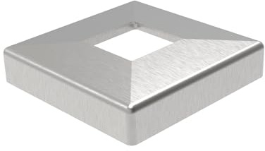 Sellon24® Edelstahl Abdeckrosette für Pfosten eckig 40x40 Abdeckung Rosette Blende Geländer V2A 108 mm (A/4511-040)