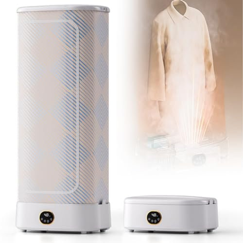 Máquina de planchar portátil con prensa de vapor con circulación de aire caliente de 360°, desinfección inteligente de sincronización y sistema automático de cuidado de la ropa, perfecto para